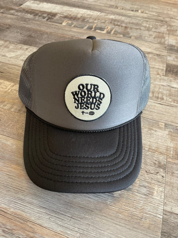 Our World Needs Jesus Patch Hat