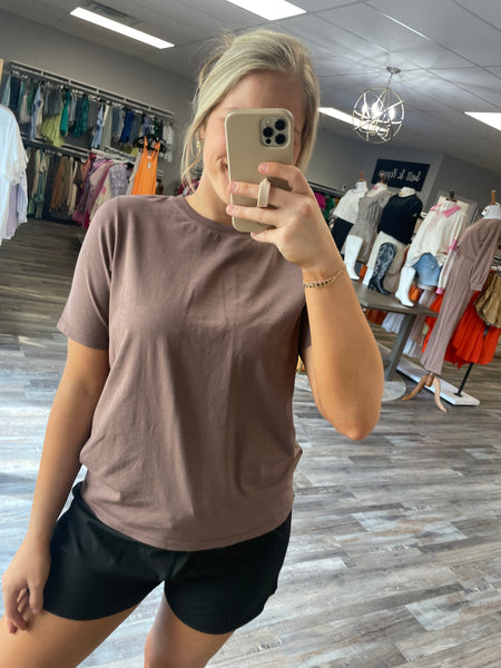 Classic Boxy Fit Tee - Deep Taupe