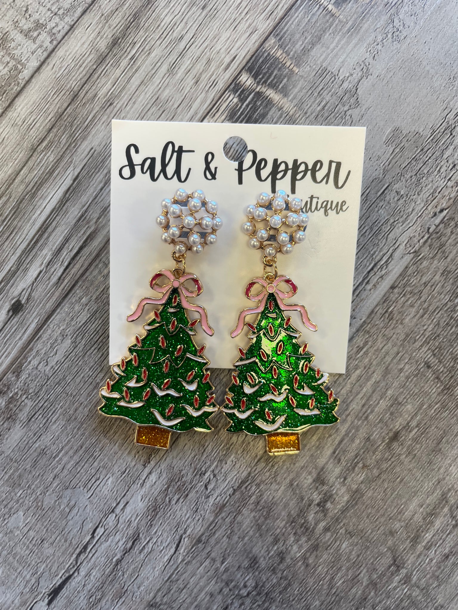 Tree Epoxy Drop Earrings