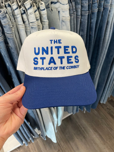Birthplace of the Cowboy Hat - Royal/White