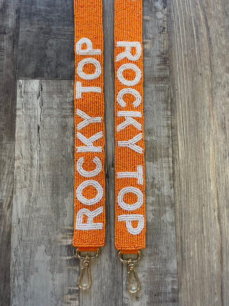 Rocky Top Beaded Purse Strap - Orange