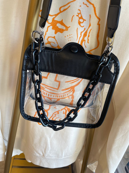 Clear Purse with Chain