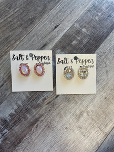 Crystal Oval Earring