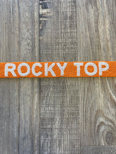 Rocky Top Beaded Purse Strap - Orange