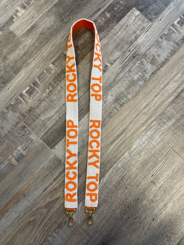 Rocky Top Beaded Purse Strap - White