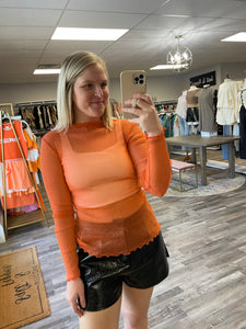 Metallic Layer Top - Orange