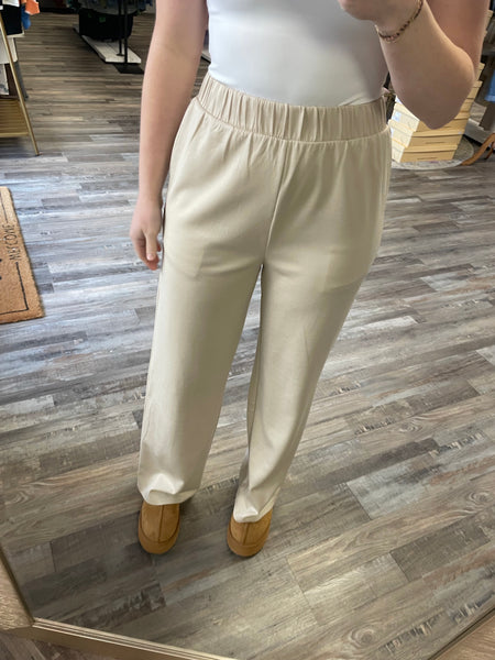 Wide Leg Lounge Pants - Cream