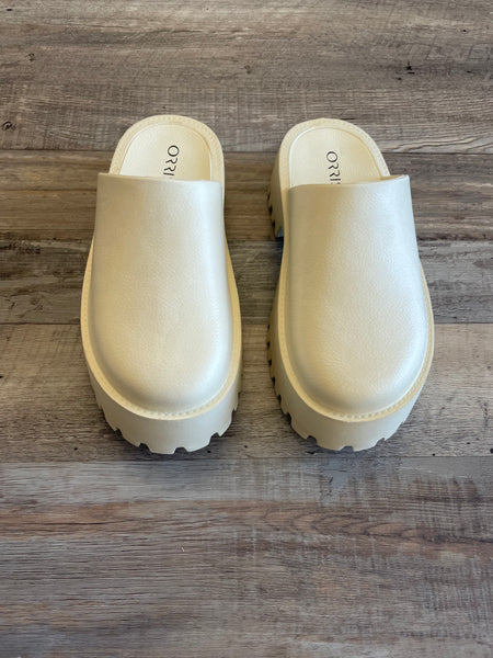 Platform Chunky Mules - Nude