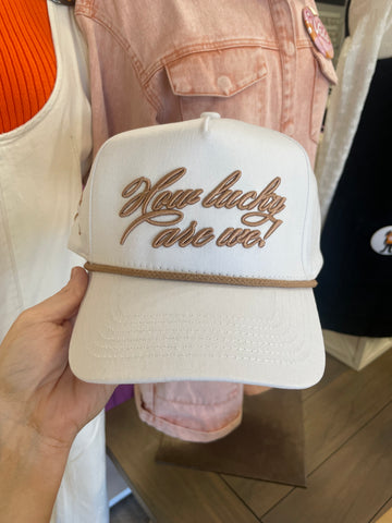 How Lucky Are We Vintage Hat