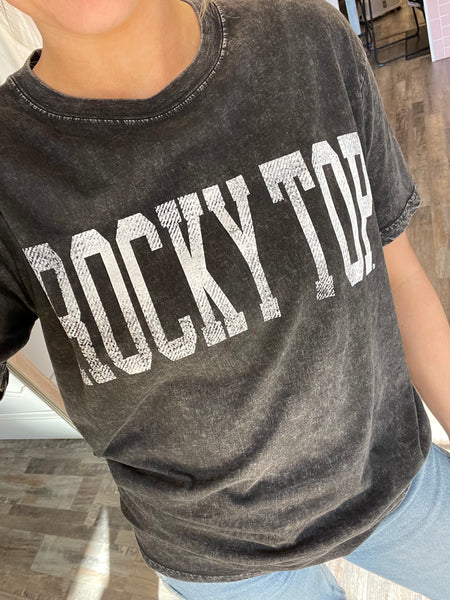 Rocky Top Block Short Sleeve Tee - Charcoal