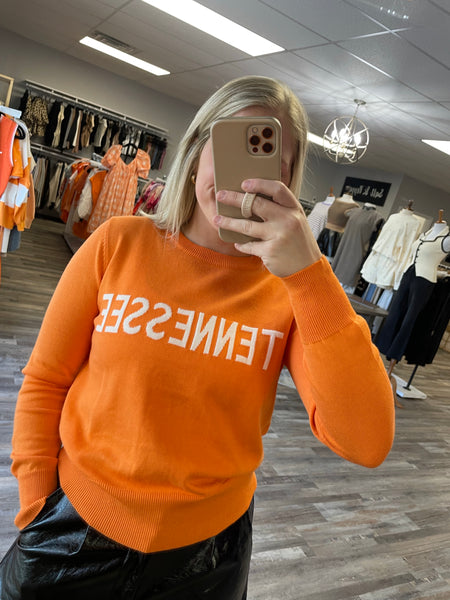 Tennessee Crew Neck Sweater - Orange