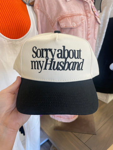 Sorry About My Husband Vintage Hat