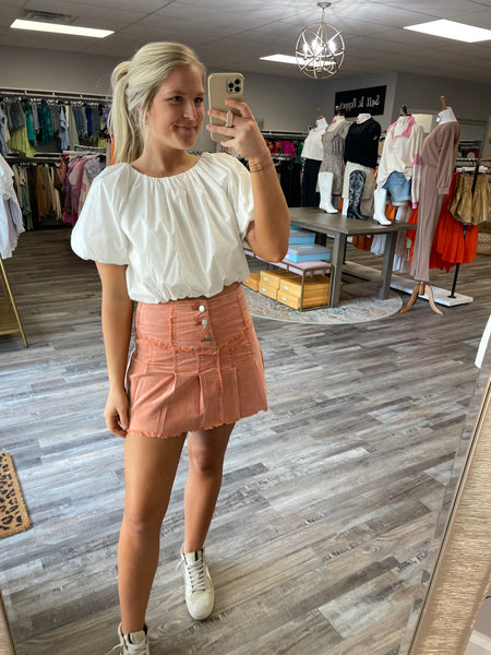 Corduroy Skirt - Orange