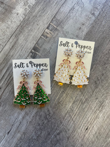 Tree Epoxy Drop Earrings