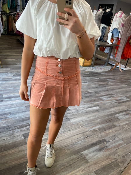 Corduroy Skirt - Orange