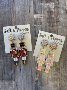 Metal Nutcracker Earrings