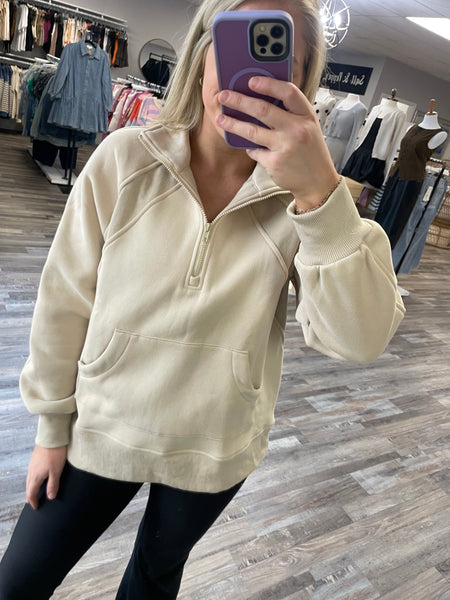 Half Zip Pullover - Khaki