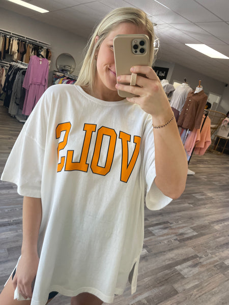 Vols Arched Oversized Tee - White