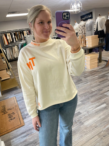 Tennessee Print Pullover - Cream