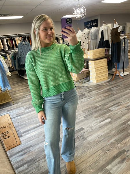 Two Tone Sweater - Green