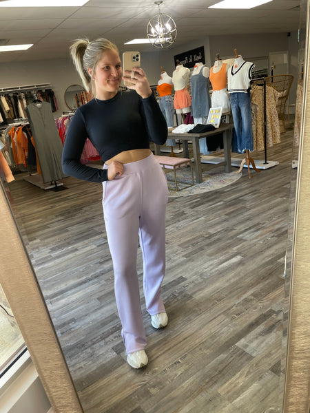 Wide Leg Lounge Pants - Lilac