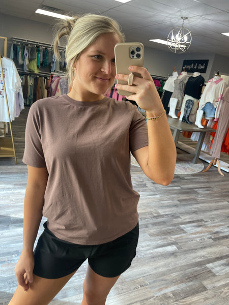 Classic Boxy Fit Tee - Deep Taupe