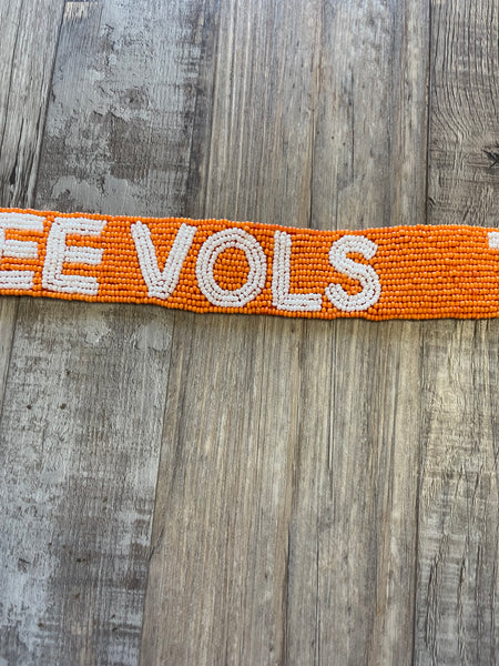 TN Vols Beaded Purse Strap - Orange