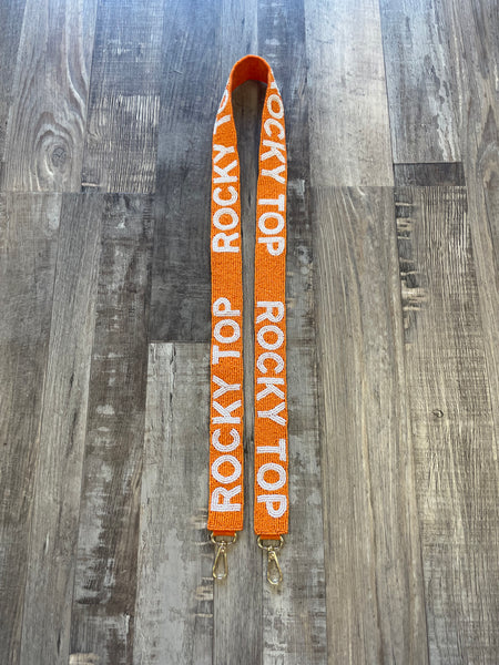 Rocky Top Beaded Purse Strap - Orange