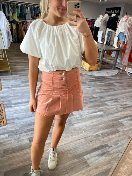 Corduroy Skirt - Orange