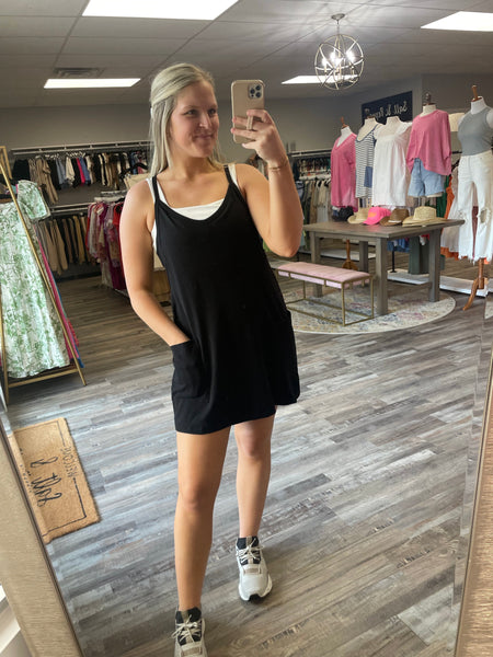 Jersey Romper Dress - Black