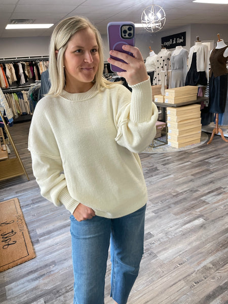 Oversized Sweater Pullover - Ivory