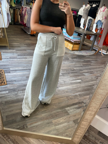 French Terry Drawstring Pant - Heather Grey