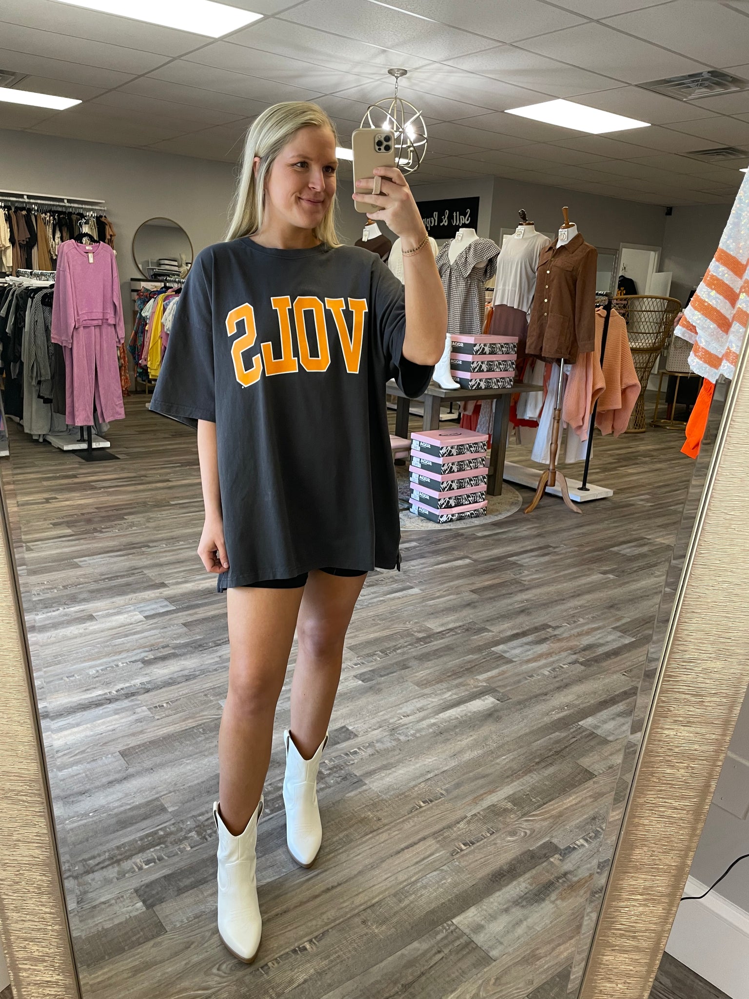Vols Arched Oversized Tee - Charcoal