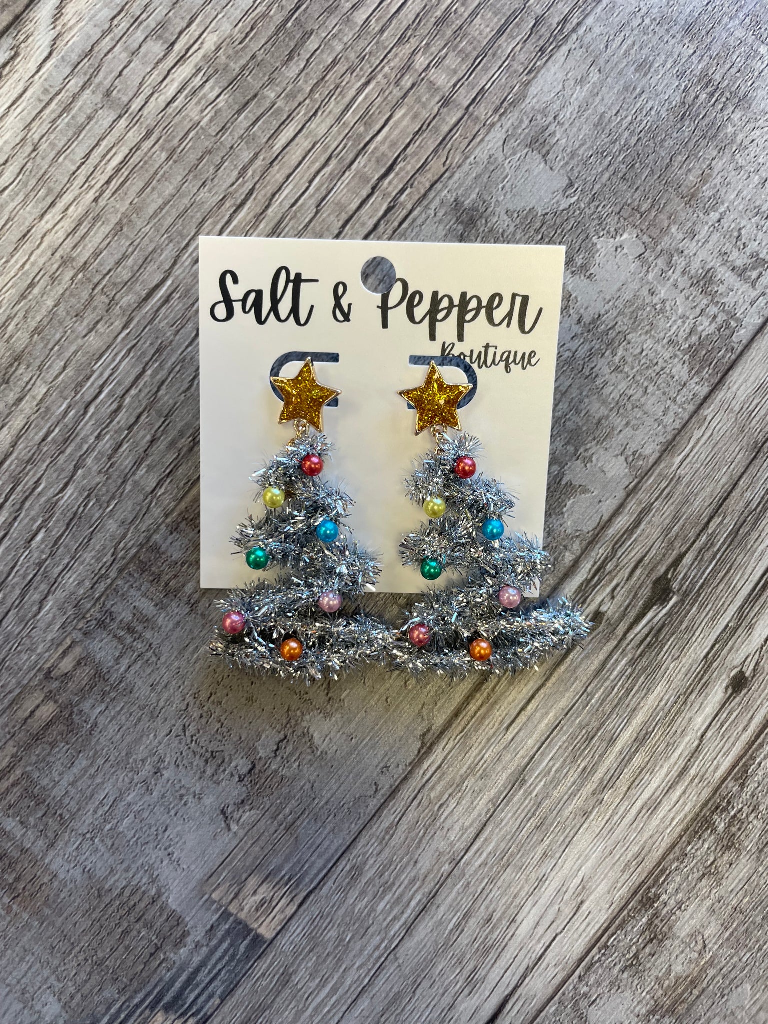 Thread Christmas Tree Earring