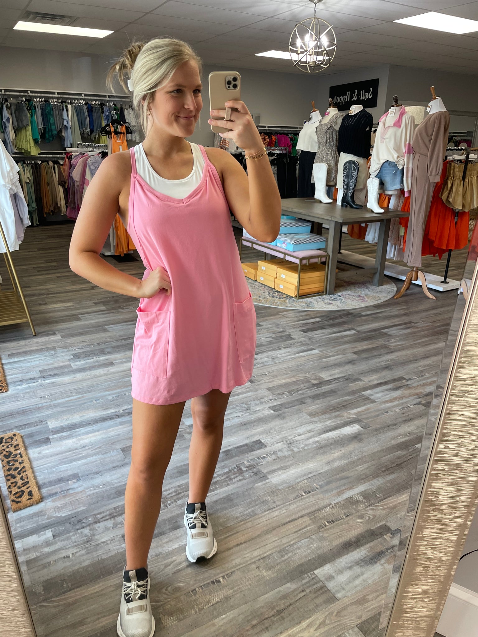 Jersey Romper Dress - Pink