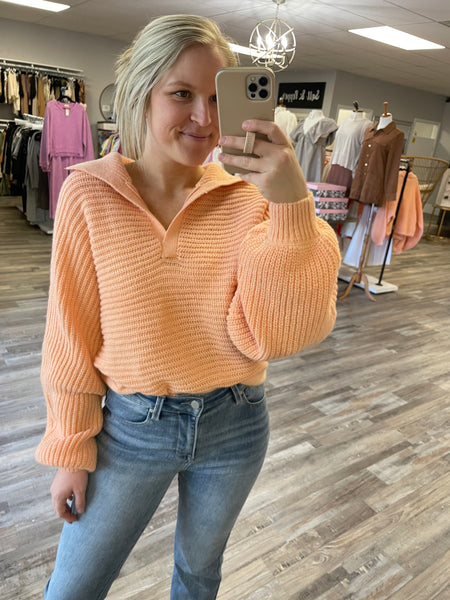 Collared Sweater -Peach