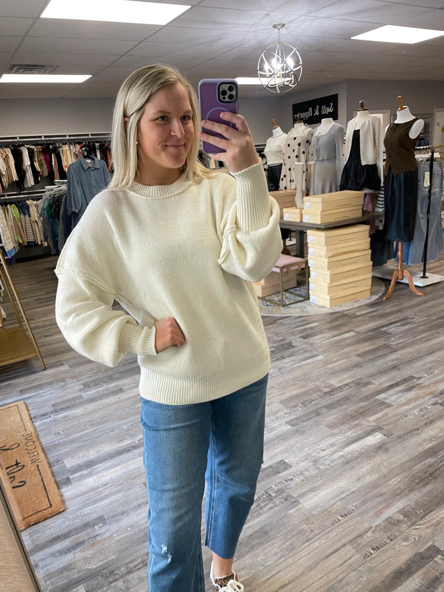 Oversized Sweater Pullover - Ivory