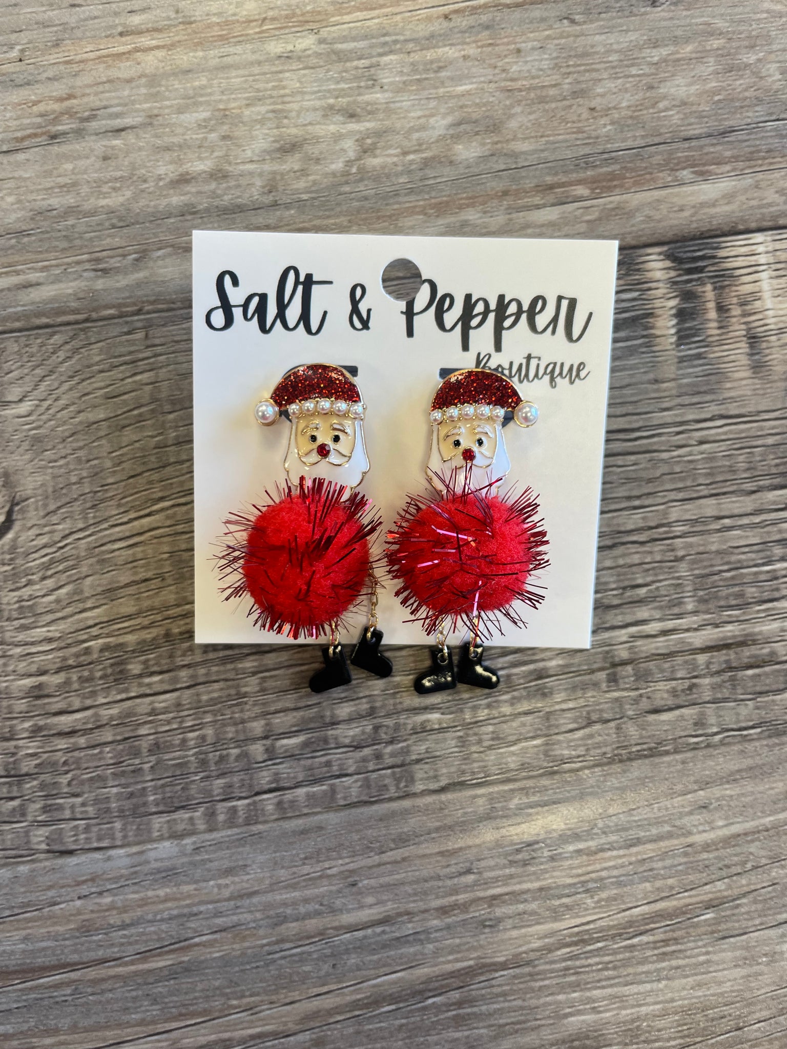 Santa Pom Earrings