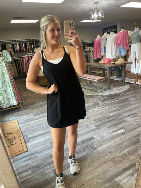 Jersey Romper Dress - Black