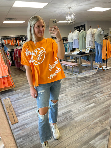 Touchdown Thread Oversized Tee - Orange