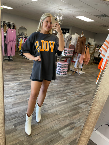 Vols Arched Oversized Tee - Charcoal