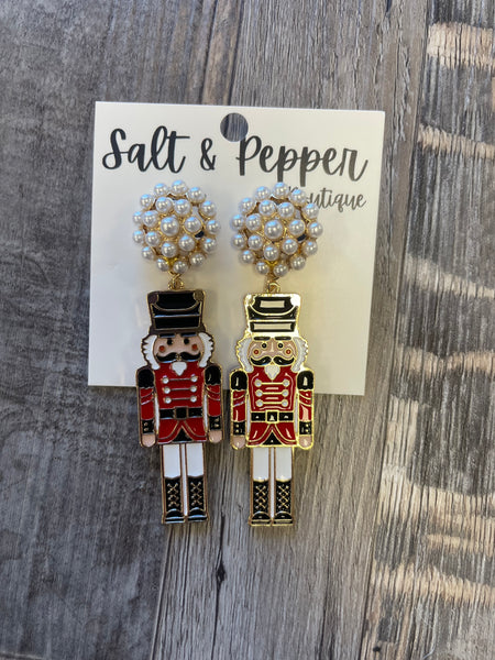 Metal Nutcracker Earrings