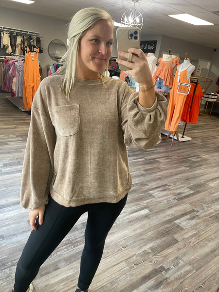 Soft Knit Pullover - Taupe