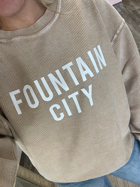 Fountain City Corded Crew - Latte