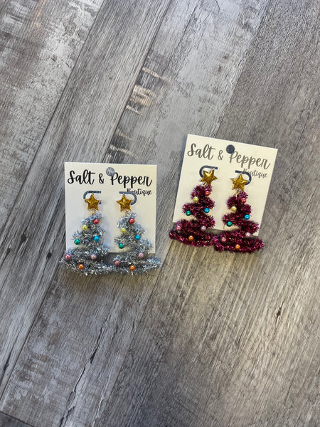 Thread Christmas Tree Earring