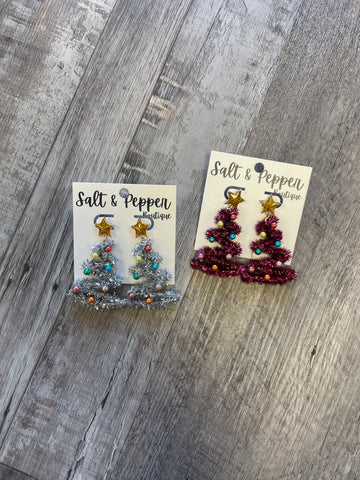 Thread Christmas Tree Earring