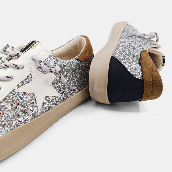 Paula Low Top Sparkle Sneaker - Silver