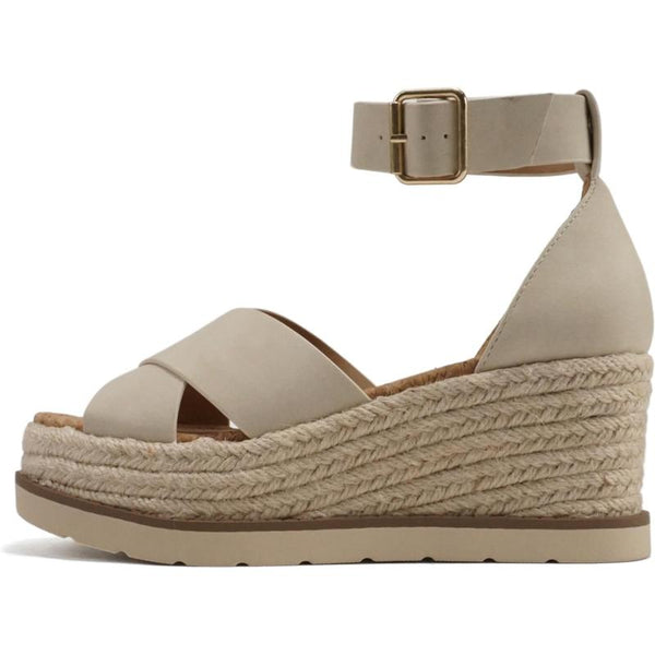 Fabian Espadrille Wedge - Beige