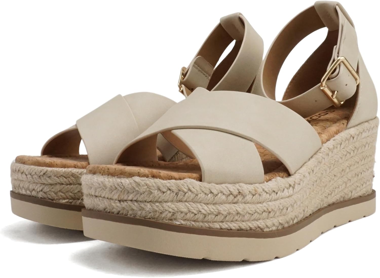 Fabian Espadrille Wedge - Beige