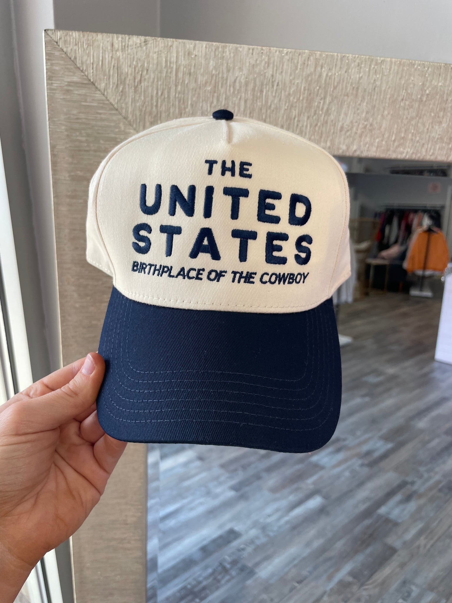 Birthplace of the Cowboy Hat - Cream/Navy